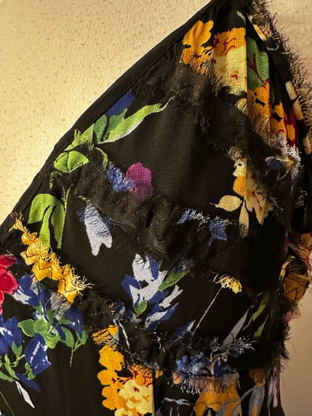 New with Tag! $198 Anthropologie Floral Spaghetti-Strap Dress Blooms Sz L - Picture 5 of 8